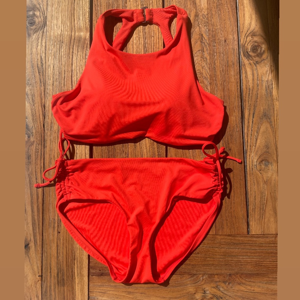 Athleta blood orange Bikini Set